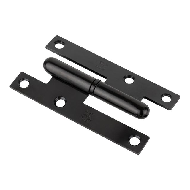 BISAGRA PARA PUERTA PERNIO A IZQUIERDA 95X52MM NEGRO