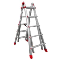 ESCALERA METÁLICA MULTIPOSICIÓN DE ALUMINIO 10+10 PELDAÑOS - 1