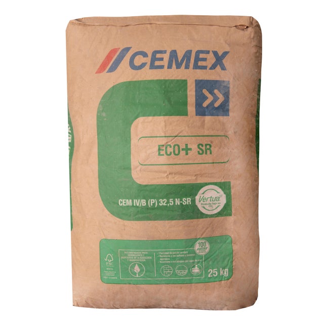 CEMENTO GRIS CEMEX ECO + SR 32,5N 25 KG