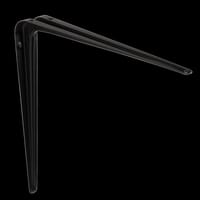 ESCUADRA PALOMILLA CON NERVIO NEGRA 350 X 400  MM - 1