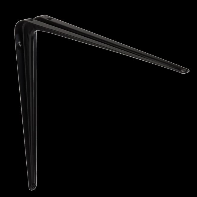 ESCUADRA PALOMILLA CON NERVIO NEGRA 350 X 400  MM - 1