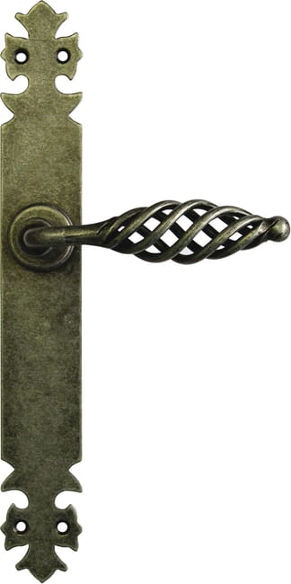 JUEGO DE MANILLAS PLACA CIEGA FORJA NEGRA CANDELA - 1