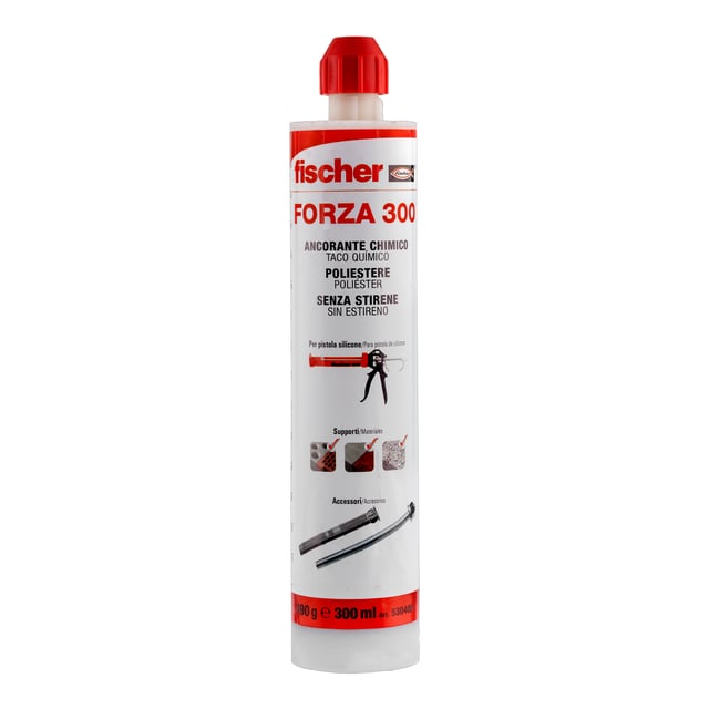 ANCLAJE QUIMICO POLIESTER SIN ESTIRENO FORZA 300 ML FISCHER