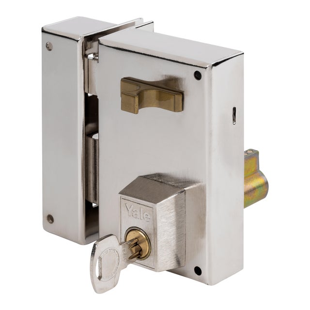 CERRADURA SOBREPONER 70  MM. NIQUELADA 56 A IZQUIERDA YALE