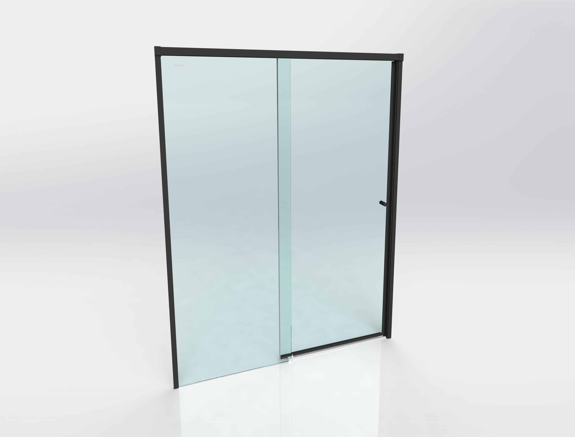 MAMPARA DE DUCHA FRONTAL CORREDERA DUSCHOLUX D0 PRO 110X200CM NEGRO - 2