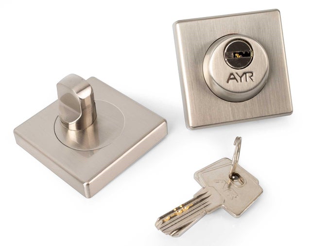 CILINDRO MULETILLA NIQUEL SATINADO CUADRADO MOD 103-66 AYR