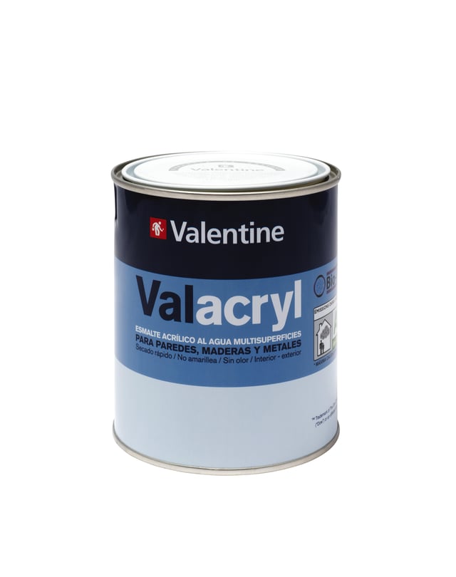 BASE ESMALTE ACRILICO MATE VALACRYL 750ML TONOS INTENSOS
