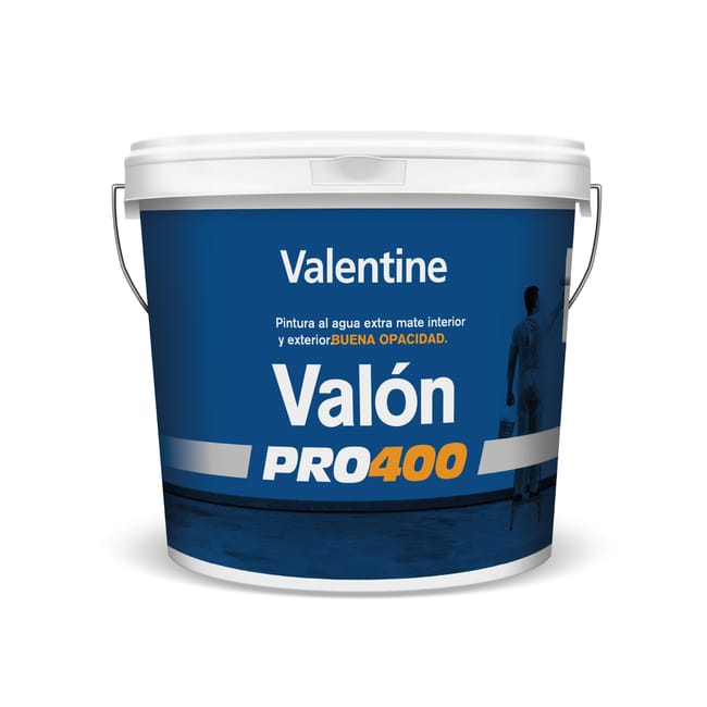 PINTURA PLASTICA BLANCA MATE 4L VALÓN PRO400 - 1