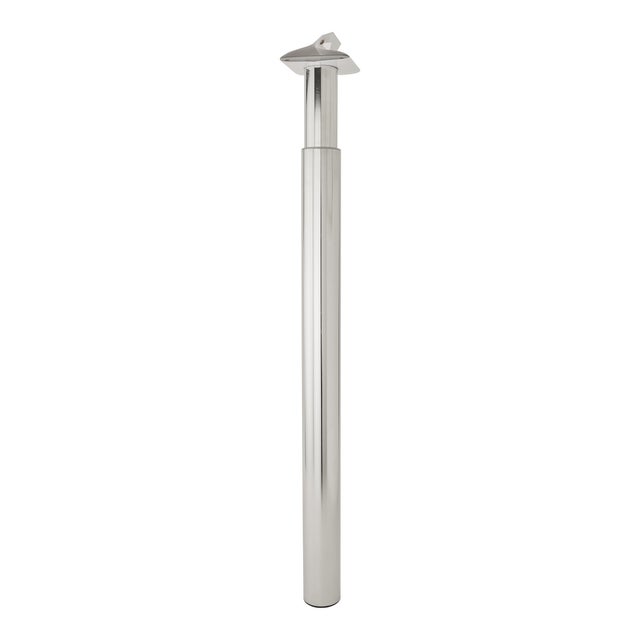 PATA MUEBLE METAL REDONDA EXTENSIBLE 700-1100MM NIQUEL SATINADA. 1UD
