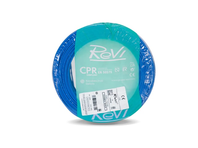 HILO FLEXIBLE H07V-K 6mm2 AZUL 100M