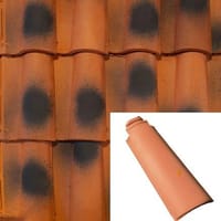 MEDIA TEJA DE CERÁMICA S10 ROJO FLAMEADO - 1