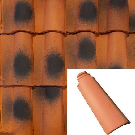 MEDIA TEJA DE CERÁMICA S10 ROJO FLAMEADO - 1