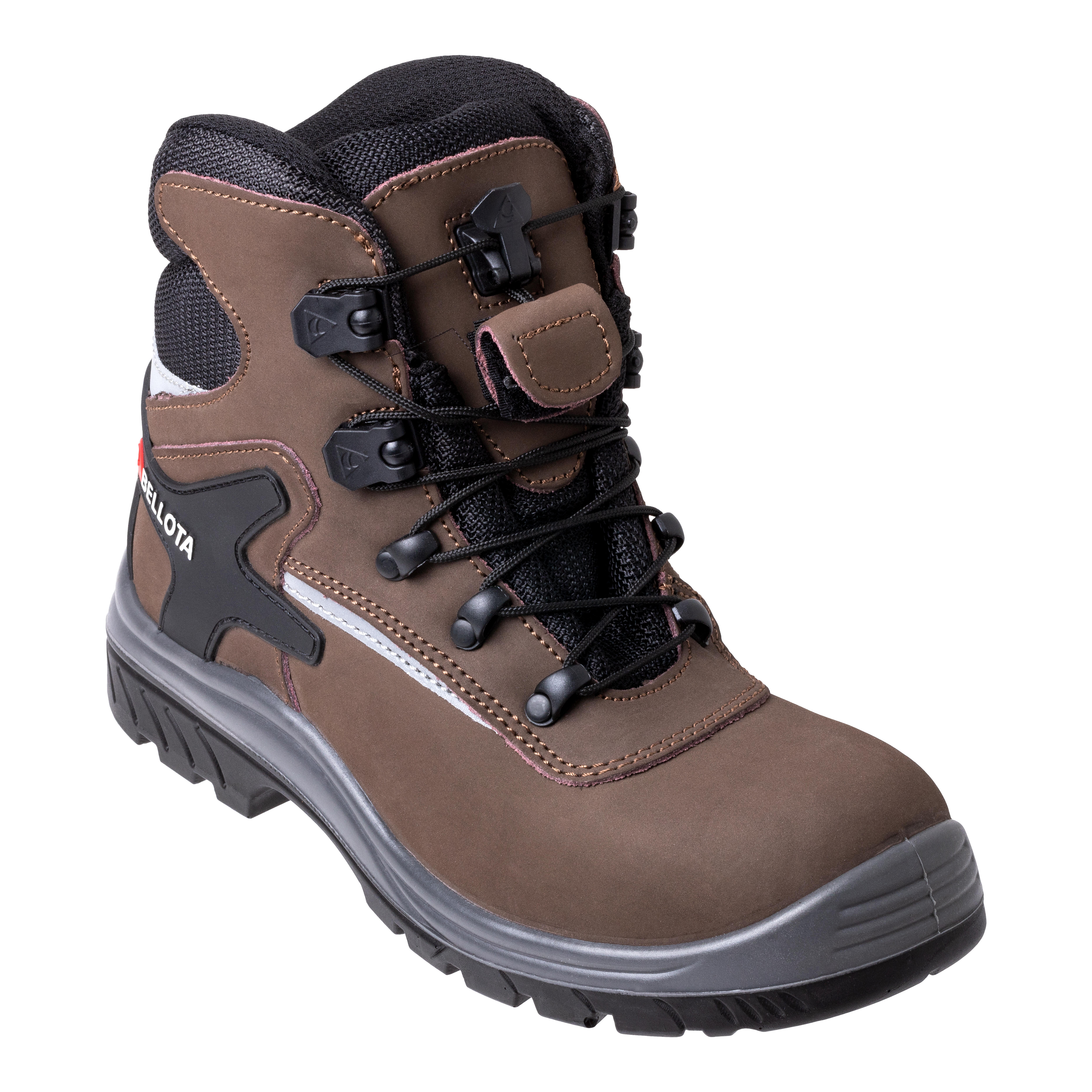 BOTA SEGURIDAD S3 SRC NOBUCK HIDROFUGADA BELLOTA T43 Obramat
