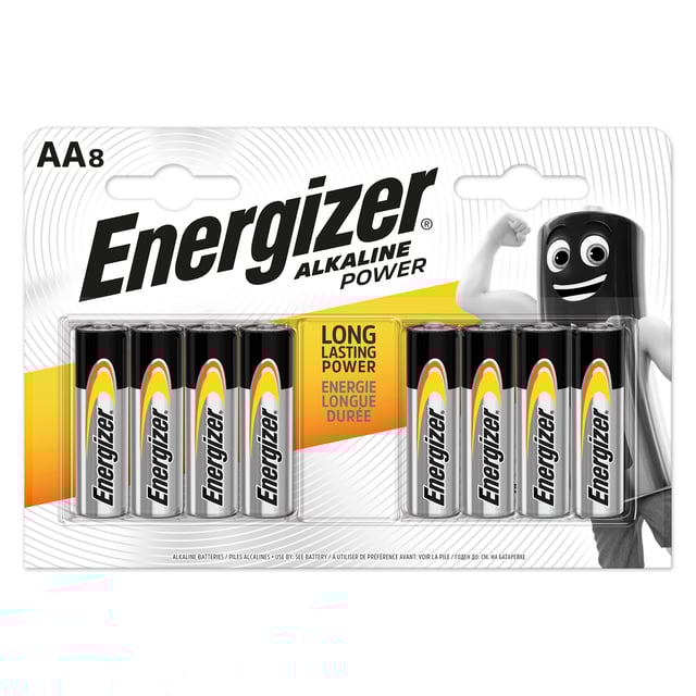 8 ALCALINAS ENERGIZER CLASICA AA