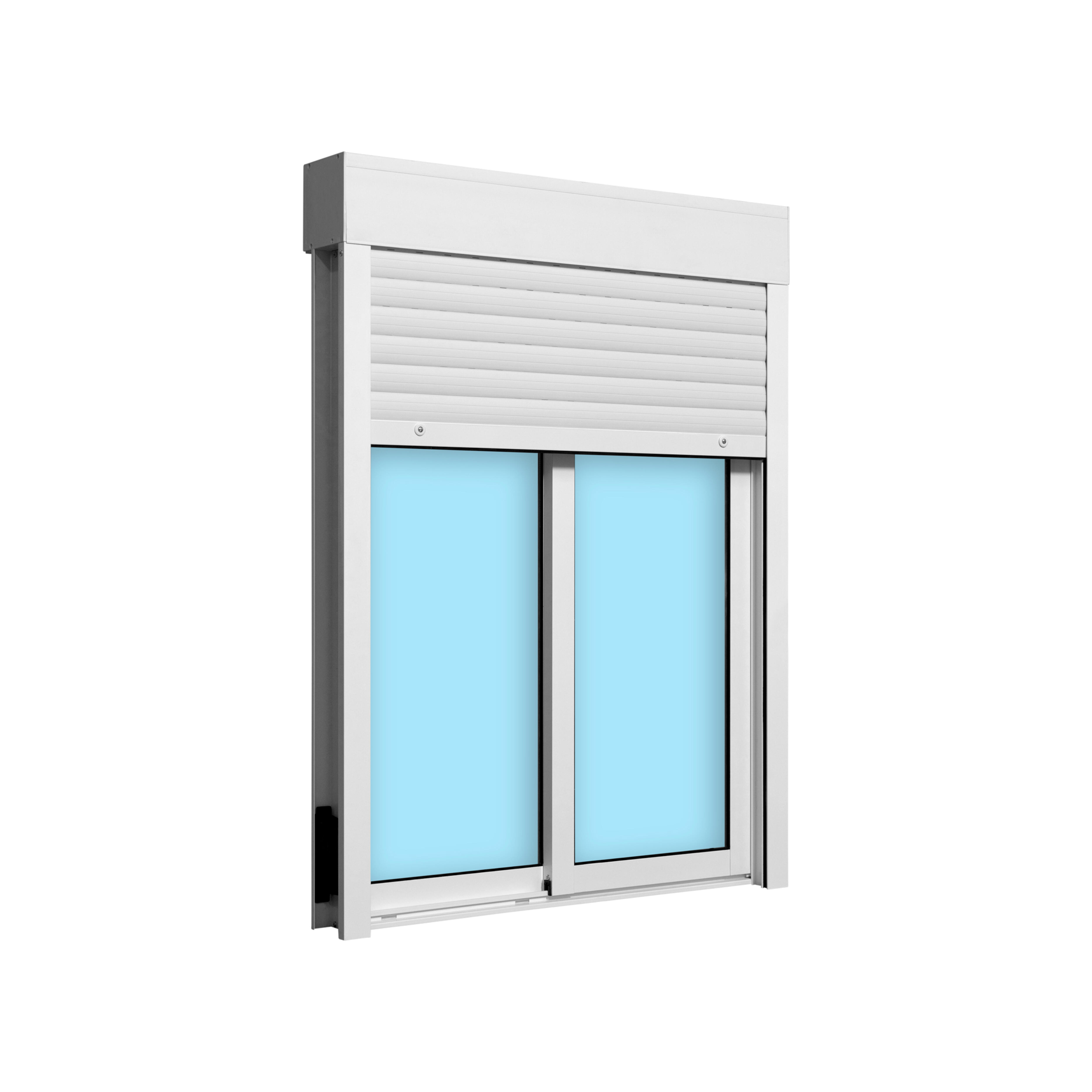 VENTANA ALUMINIO CORREDERA CON PERSIANA BLANCA 100X135CM - 3