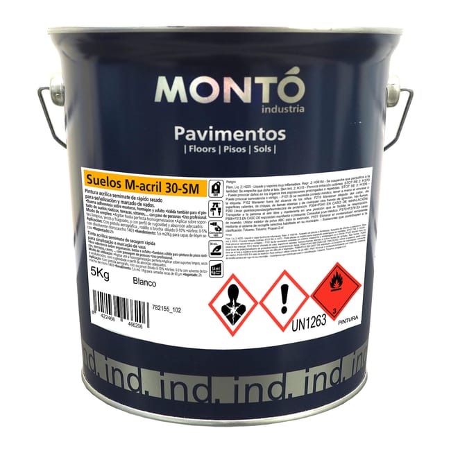 PINTURA SEÑALIZACIÓN Y PARKING 5KG BLANCO - 1