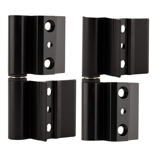 BISAGRA PARA VENTANA ALUMINIO PERFIL CONVENCIONAL NEGRA. 2 UDS - 1