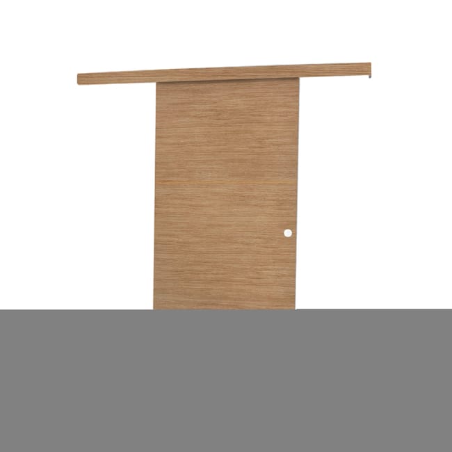 KIT RAIL + EMBELLECEDOR PUERTA CORREDERA ACABADO MELAMINA ROBLET - 1