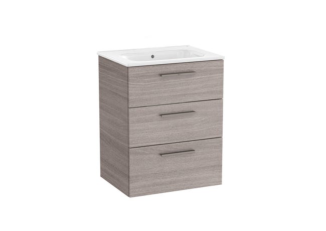 MUEBLE DE BAÑO CON LAVABO ROCA PENTEO ROBLE 58,5X45,5CM - 1
