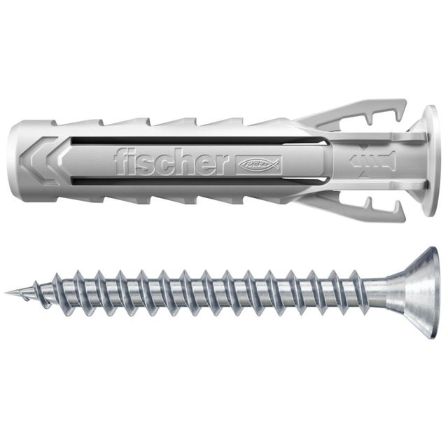 TACO DE EXPANSIÓN DE NYLON DIÁMETRO 8MM LONGITUD 40MM FISCHER SX PLUS CON TORNILLO 18UDS