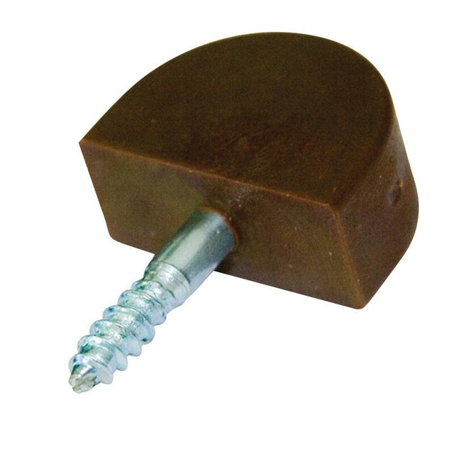 PORTAESTANTE SEMICIRCULAR DE ATORNILLAR 13 MM MARRON . 20 UDS