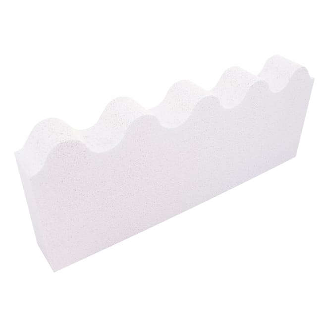 BORDILLO DE HORMIGÓN ONDULADO BLANCO 50X20X6CM - 1