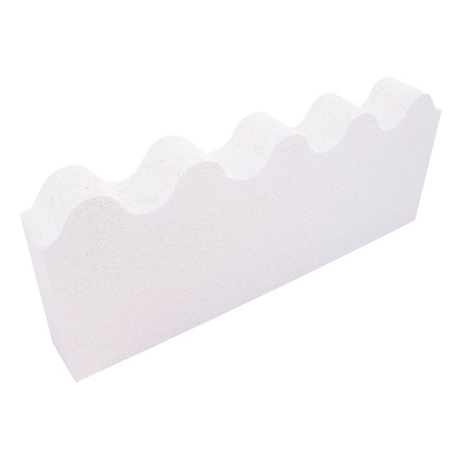 BORDILLO DE HORMIGÓN ONDULADO BLANCO 50X20X6CM