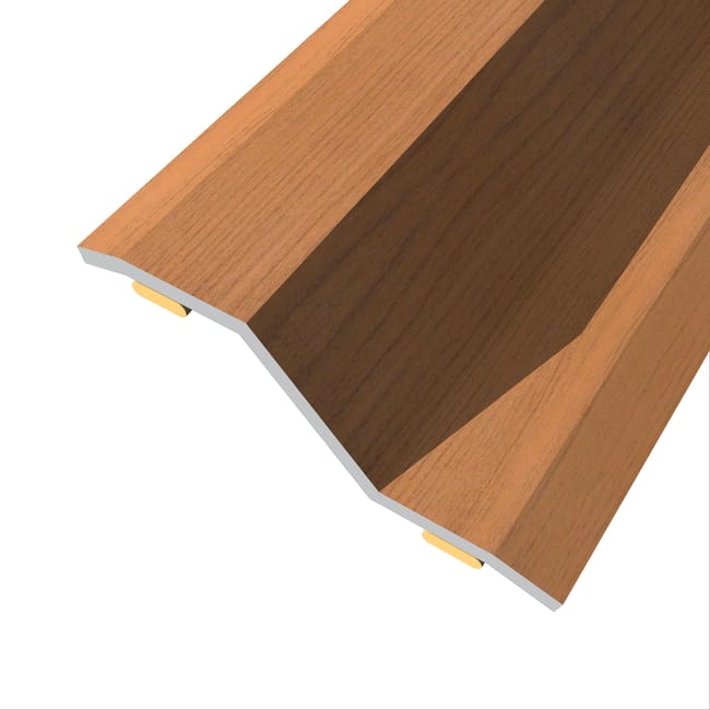 PERFIL TRANSICIÓN SUELO DESNIVEL ADHESIVO ACERO NOGAL 83CM - 1