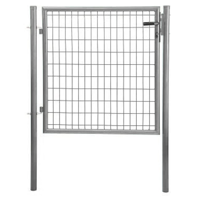 PUERTA METÁLICA POSTE REDONDO GALVANIZADA 1X2 M MALLA 100X50 MM