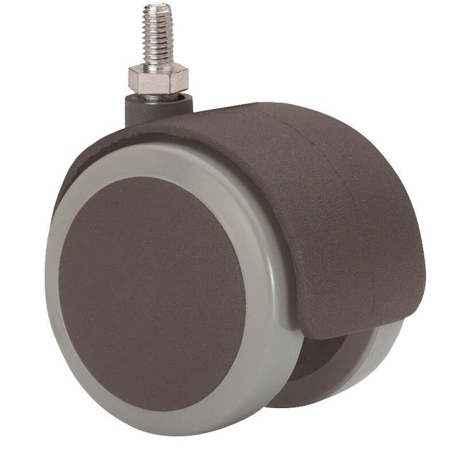 RUEDA MUEBLE 50MM POLIURETANO. HASTA 50KG. LLANTA PLÁSTICO