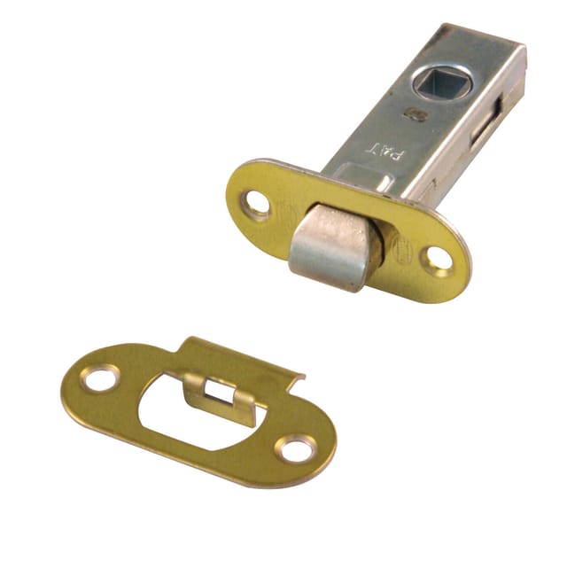 PICAPORTE TUBULAR 45  MM. CANTO REDONDO  LATON AMIG - 1