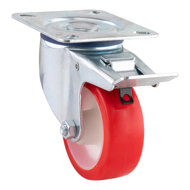 RUEDA 80MM POLIURETANO. HASTA 100KG. LLANTA ACERO