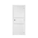 PUERTA INTERIOR EN BLOCK LACADA BLANCA NEGRA VT2 70,5 CM DERECHA - 1