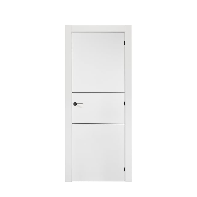 PUERTA INTERIOR EN BLOCK LACADA BLANCA NEGRA VT2 62,5 CM IZQUIERDA