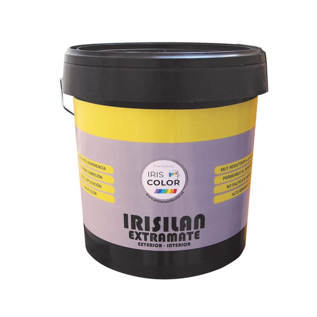 PINTURA PLASTICA BLANCA MATE 4L IRISLAN - 1