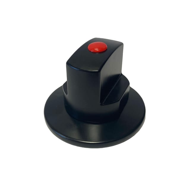 MANDO REDONDO Y ESCUDO PARA VÁLVULA MULTICAPA NEGRO - 1