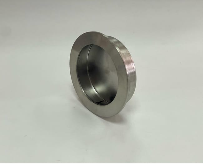 TIRADOR REDONDO ENCASTRAR ACERO INOX PARA PUERTA CORREDERA  - 1