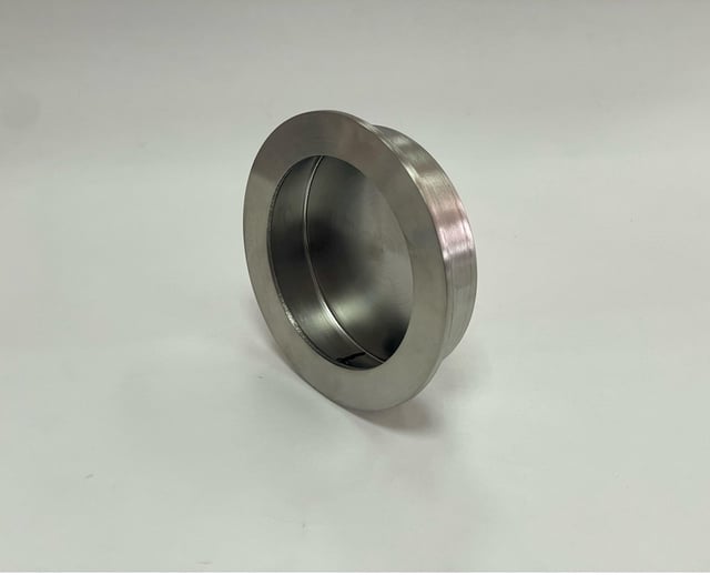 TIRADOR REDONDO ENCASTRAR ACERO INOX PARA PUERTA CORREDERA 