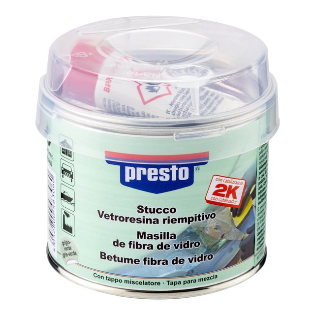 MASILLA BICOMPONENTE DE FIBRA DE VIDRIO 250GR