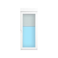 BALCONERA PVC ABATIBLE CON PERSIANA BLANCA 90X218CM DERECHA - 1