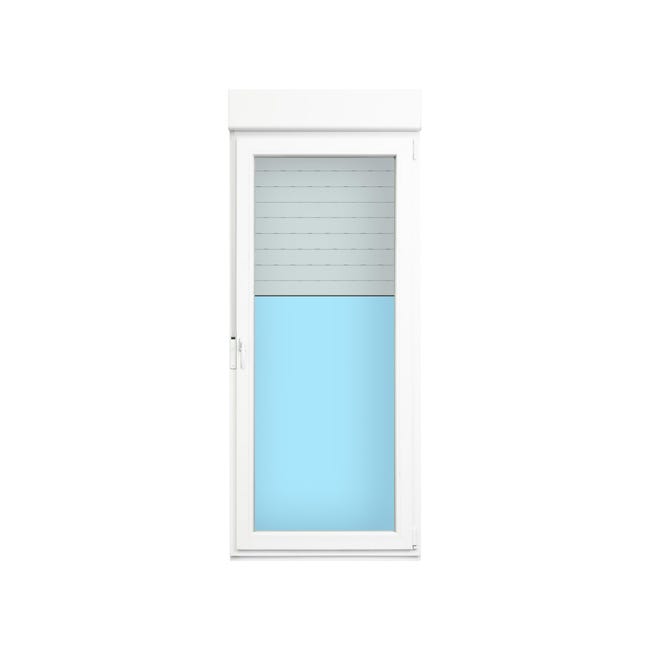 BALCONERA PVC ABATIBLE CON PERSIANA BLANCA 90X218CM DERECHA - 1