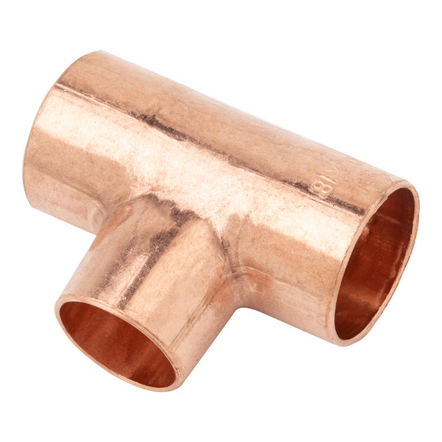 TE REDUCIDA Ø22X18X22MM COBRE 2 UNIDADES