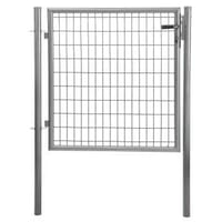 PUERTA METÁLICA POSTE REDONDO GALVANIZADA 1X1M MALLA 100X50 MM - 1