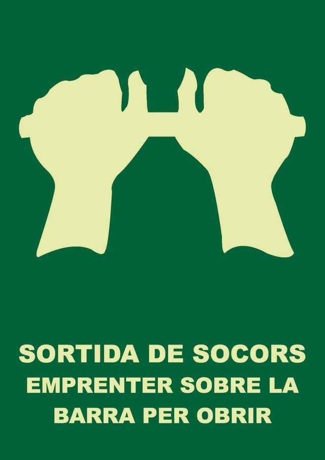 SEÑAL FOTOLUMINISCENTE BARRA ANTIPÁNICO 1UD