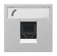 TOMA TELEFONO SERIE ZENIT PLATA - 1