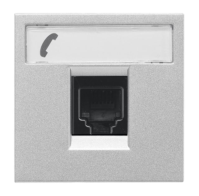 TOMA TELEFONO SERIE ZENIT PLATA