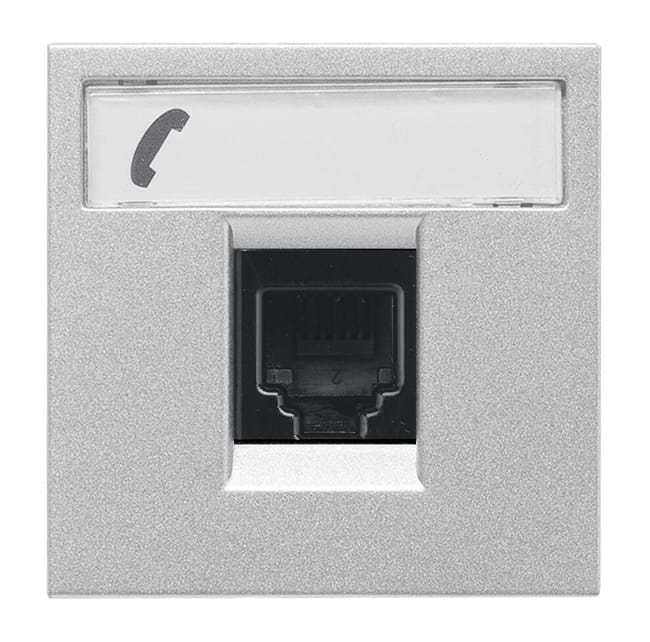 TOMA TELEFONO SERIE ZENIT PLATA - 1