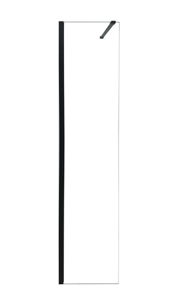 MAMPARA DE DUCHA FRONTAL FIJA CARIBE PRO 70CM NEGRO