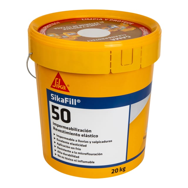 REVESTIMIENTO ELÁSTICO IMPERMEABILIZANTE SIKAFILL-50 20 KG ROJO