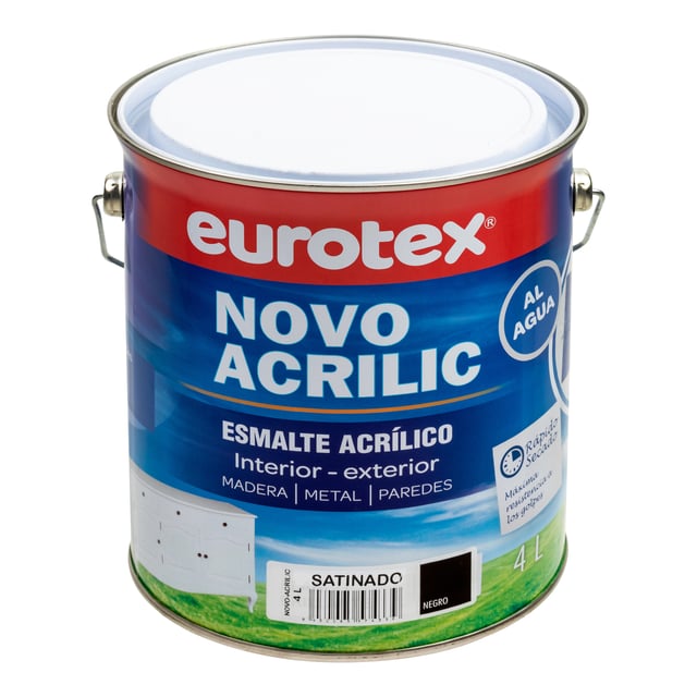 ESMALTE ACRÍLICO SATINADO NOVOACRILIC 4L NEGRO